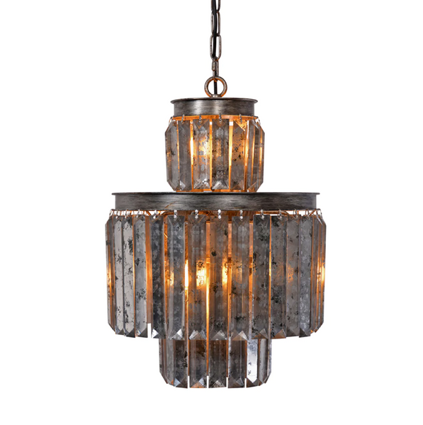 Crossroads Small Mercury Glass Chandelier - Matthew Izzo Collection