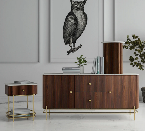 Metz Retro Pedestal Table - Matthew Izzo Collection