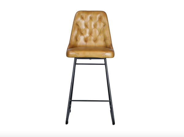 Verona Vintage Leather Bar Stool  - Matthew Izzo Collection