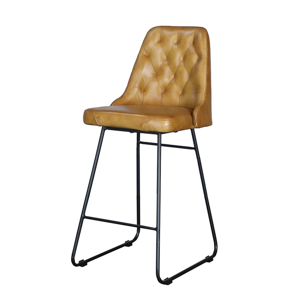 Verona Vintage Leather Bar Stool  - Matthew Izzo Collection