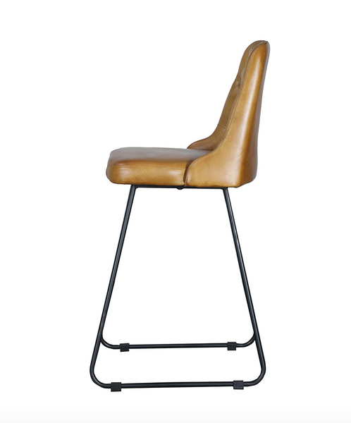 Verona Vintage Leather Bar Stool  - Matthew Izzo Collection