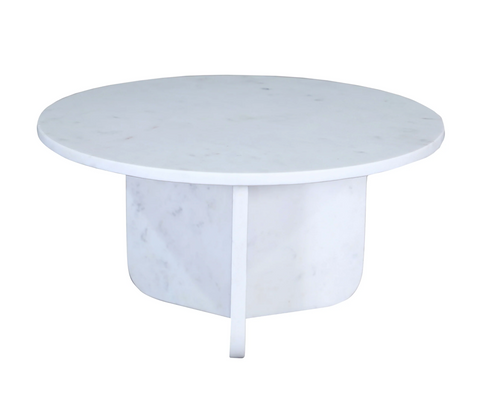 Genoa Low Marble Side Table - Matthew Izzo Collection - Matthew Izzo Home