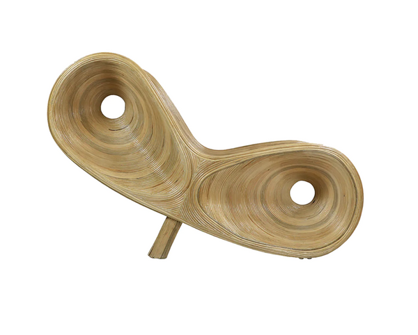 Parabola Rattan Deck Chair & Ottoman - Matthew Izzo Collection