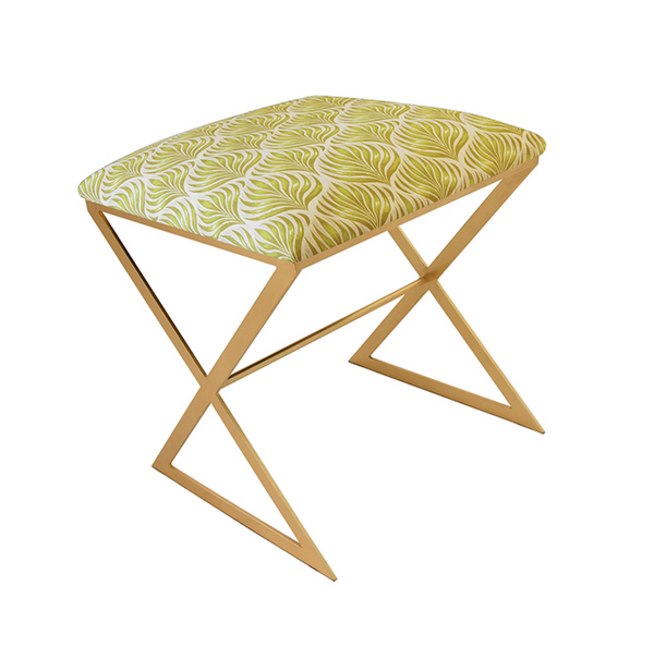 X Side Stool - Lemongrass - Gold or Nickel