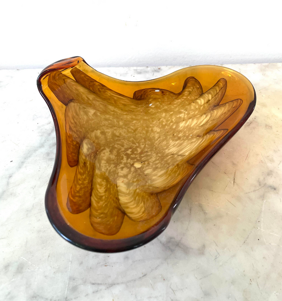 Vintage Mid-Century Fratelli Toso Murano Glass Bowl