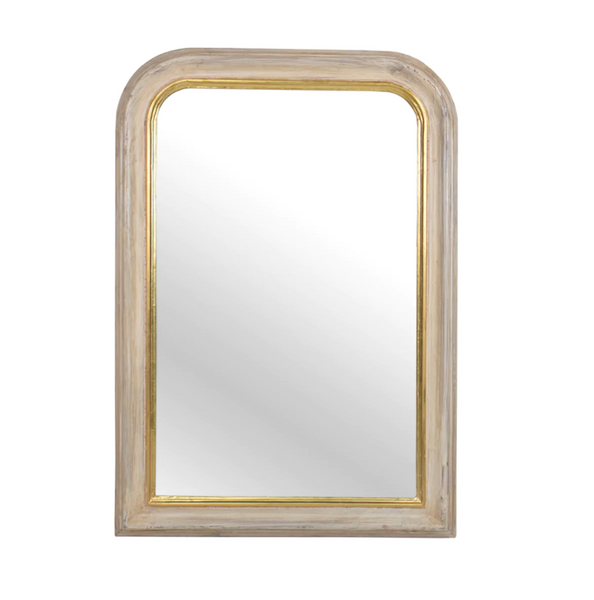 Louis Phillippe White Wood Wall Mirror - Matthew Izzo Collection