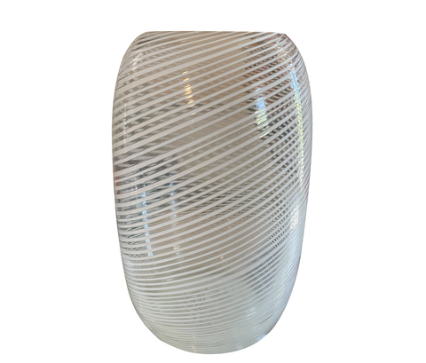 Paolo Venini Murano Glass Vase, Swirl/Stripe Design - Italy - Matthew Izzo Home