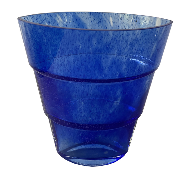 Vintage Kosta Boda Cobalt Blue Glass Vase by Ann Washstrom