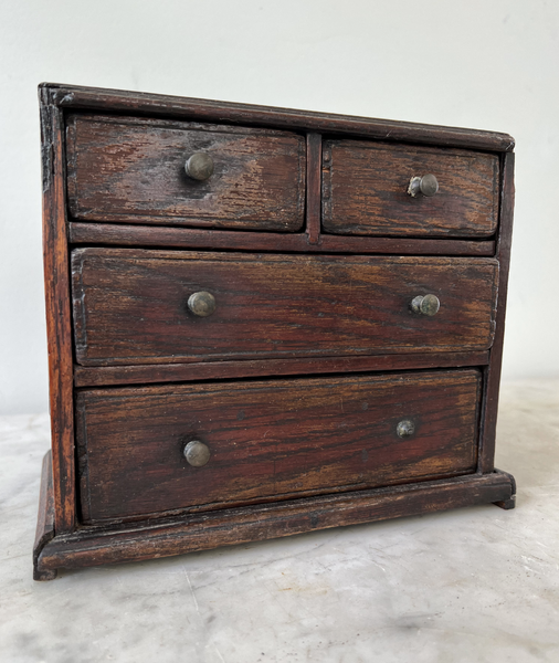 Antique 19th Century English Mahogany Box - Designed as a Chest of Drawers