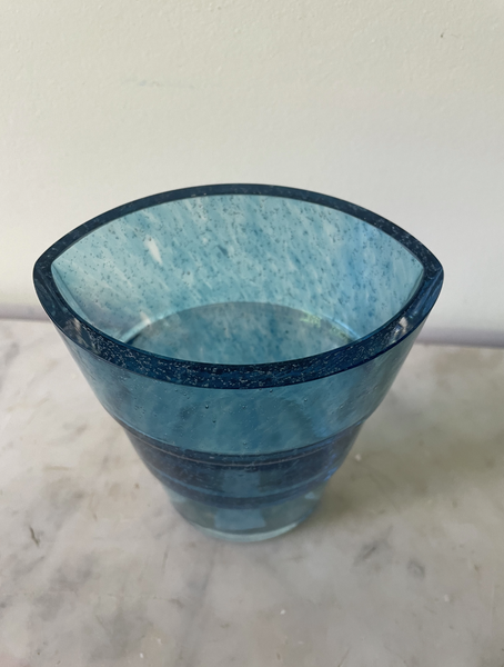 Vintage Kosta Boda Teal Blue Vase by Ann Wahstrom