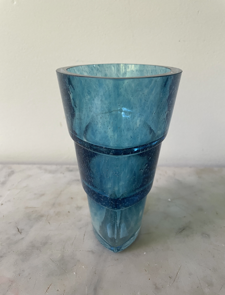 Vintage Kosta Boda Teal Blue Vase by Ann Wahstrom