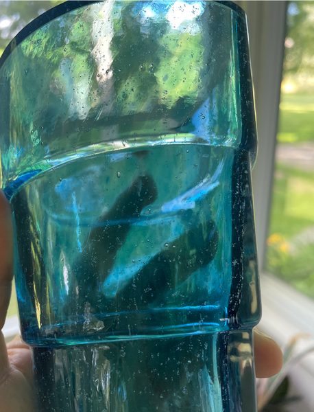 Vintage Kosta Boda Teal Blue Vase by Ann Wahstrom