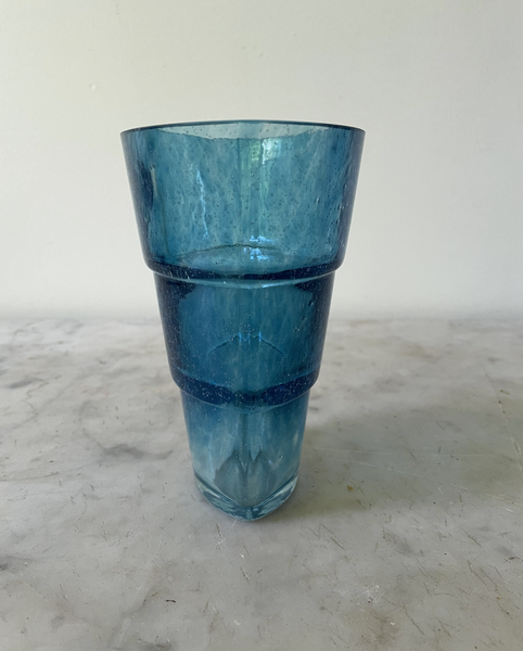 Vintage Kosta Boda Teal Blue Vase by Ann Wahstrom