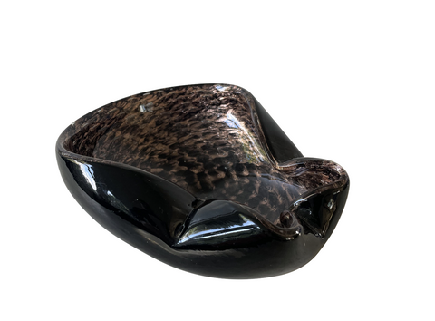 Mid-Century Seguso Murano Glass Blackmand Copper Bowl - Matthew Izzo Home