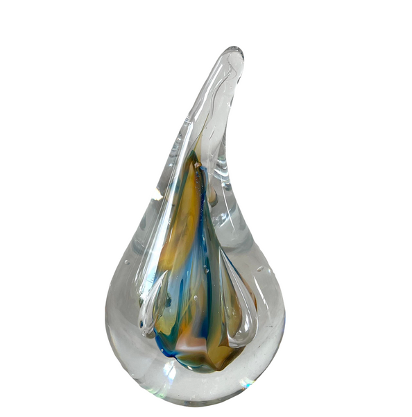 Vintage Adam Jablonski Signed Glass Paperweight