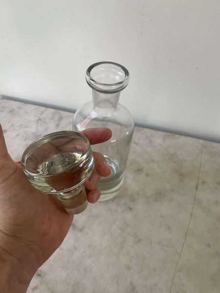 Mid-Century Modern Crystal Danish Decanter