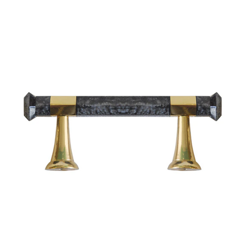 Worlds Away Lisbon Brass Handle with Resin Detail - Matthew Izzo Home
