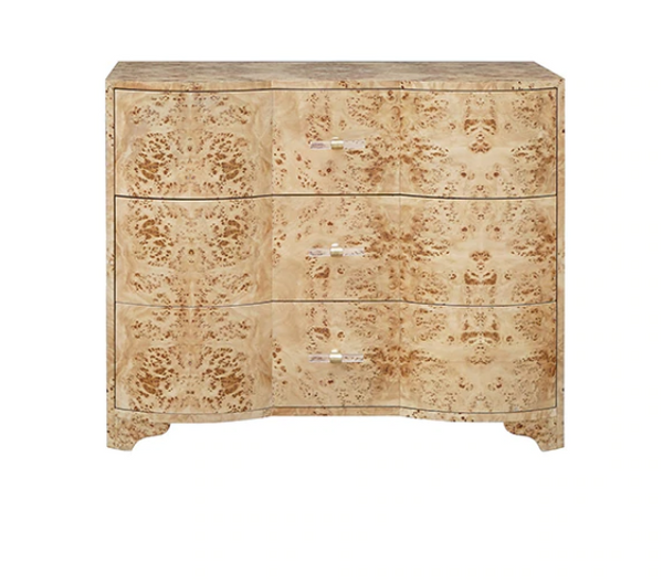 Plymouth Three Drawer Chest - Light or Dark Burlwood