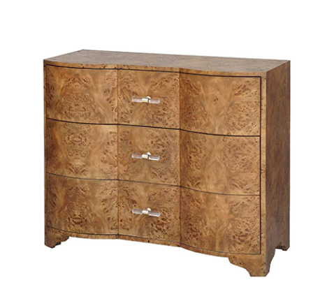 Plymouth Three Drawer Chest - Light or Dark Burlwood
