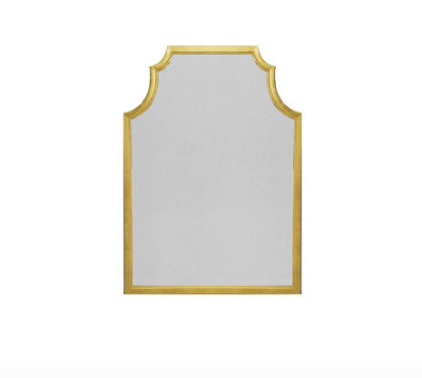 Lenwood Gold Leaf Pagoda Style Wall Mirror