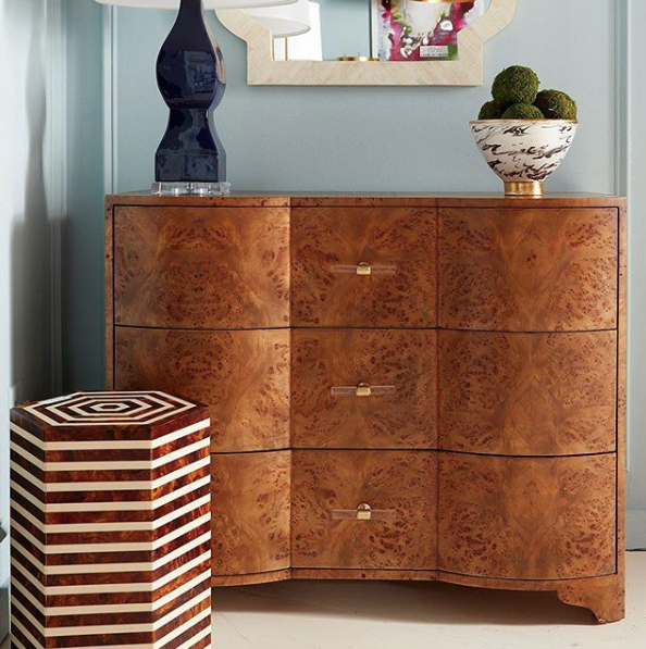 Plymouth Three Drawer Chest - Light or Dark Burlwood