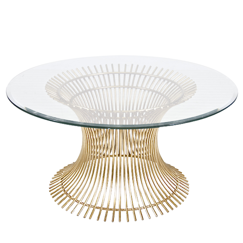 Worlds Away Powell Gold Leaf Coffee Table - Matthew Izzo Home