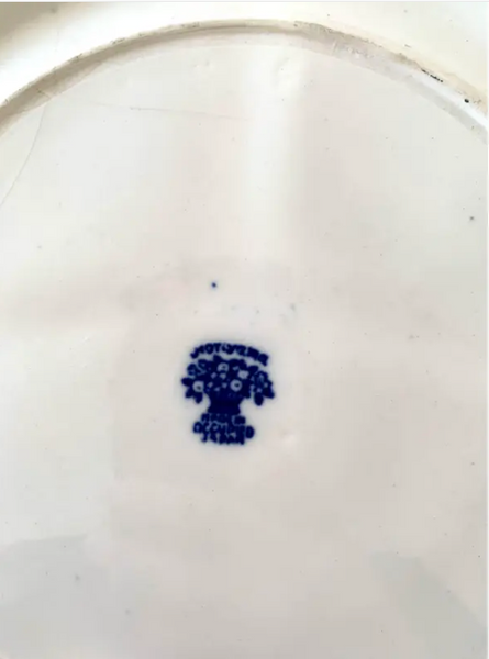 Vintage Blue Willow Moriyama Divided Plates - Set of 2