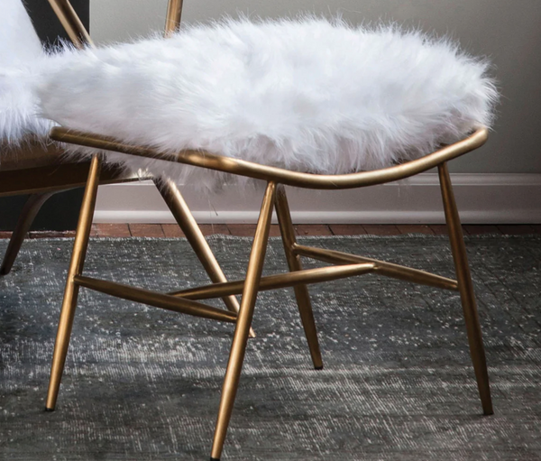 Beauvoir Faux Fur Footstool - Matthew Izzo Collection