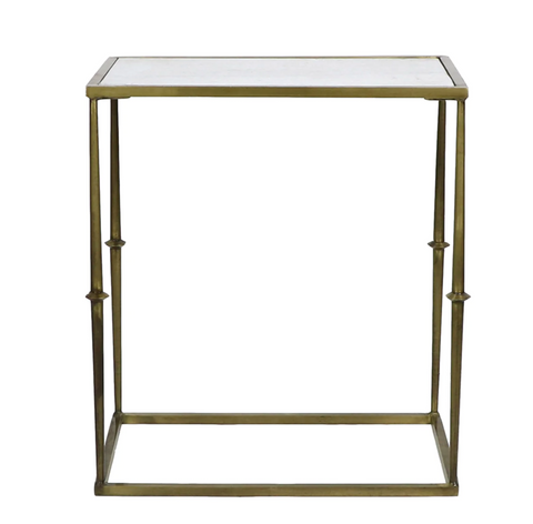 Glam Marble Top Side Table - Matthew Izzo Collection - Matthew Izzo Home