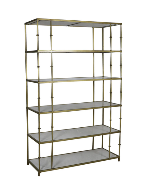 Glam Marble & Brass Open Shelf - Matthew Izzo Collection