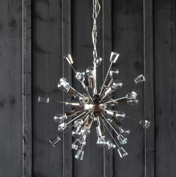 Luna Nickel Chandelier - Matthew Izzo Collection