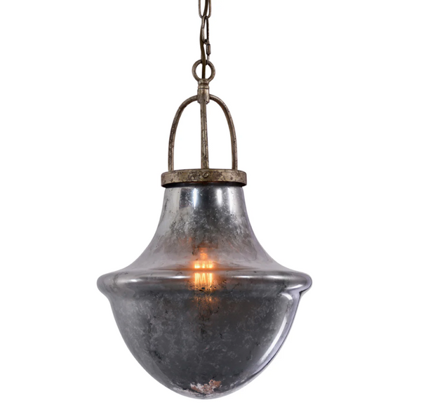 Belgravia Medium Mercury Glass Pendant Light - Matthew Izzo Collection