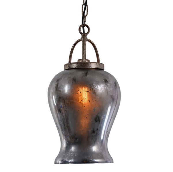 Belgravia Small Mercury Glass Pendant Light - Matthew Izzo Collection