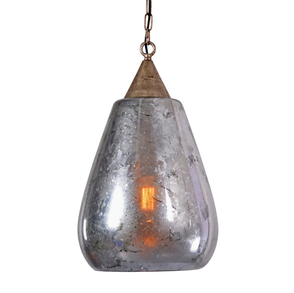 Belgravia Large Mercury Glass Pendant Light - Matthew Izzo Collection