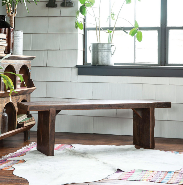 Timbers Reclaimed Wood Slab Bench - Matthew Izzo Collection