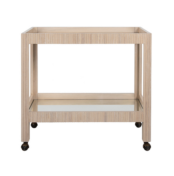 Otis Cerused Oak Bar Cart