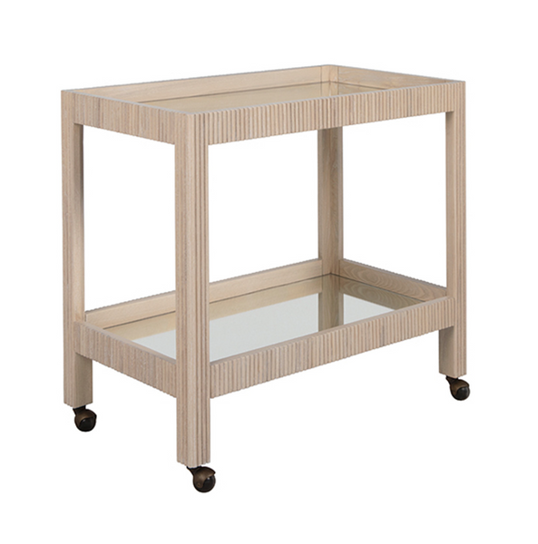 Otis Cerused Oak Bar Cart