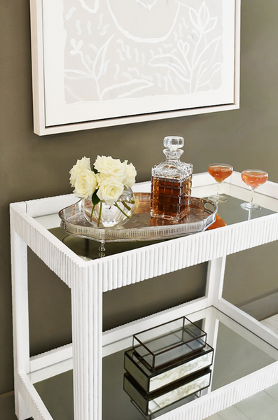 Otis Cerused Oak Bar Cart