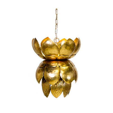 Blossom Pendant Light - Silver or Gold Leaf