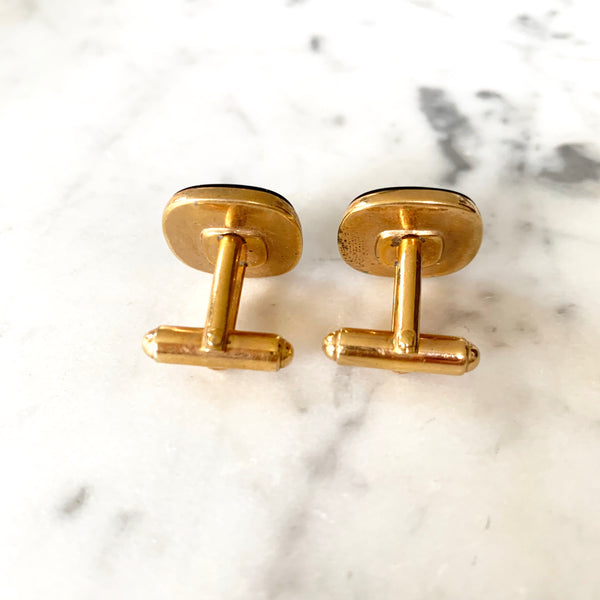 Vintage 1960s Onyx Cufflinks