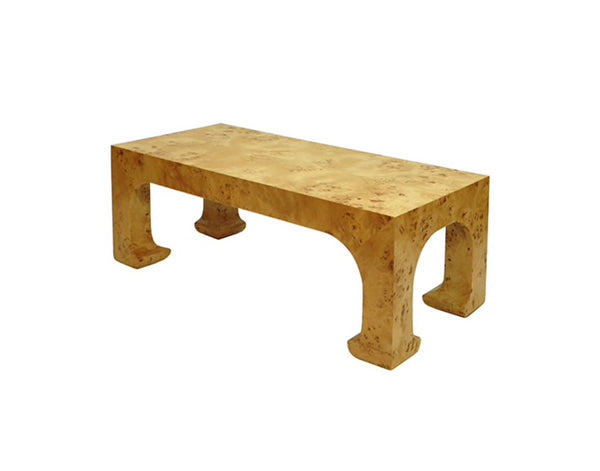 Nicola Light Burl Wood Coffee Table
