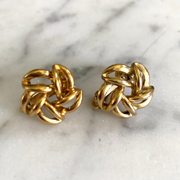 1960s Napier Gold Earrings