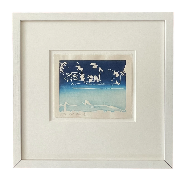 Framed Japanese Woodcut Paper by Alex Katz - Coleman Pond Edition 6/6