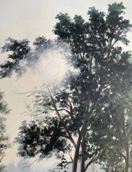 Vintage Thomas Locker Painting, Oil on Masonite (1965)