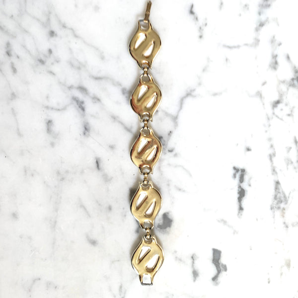 1960s Vintage Trifari Bracelet with White Lucite