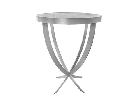 Worlds Away Nadine Silver Leaf Side Table - Matthew Izzo Home