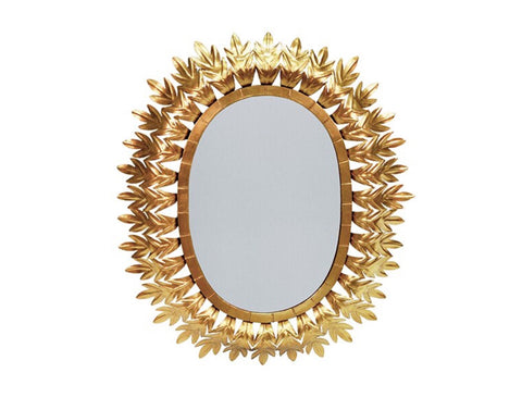 Worlds Away Lona Gold Leaf Starburst Mirror - Matthew Izzo Home