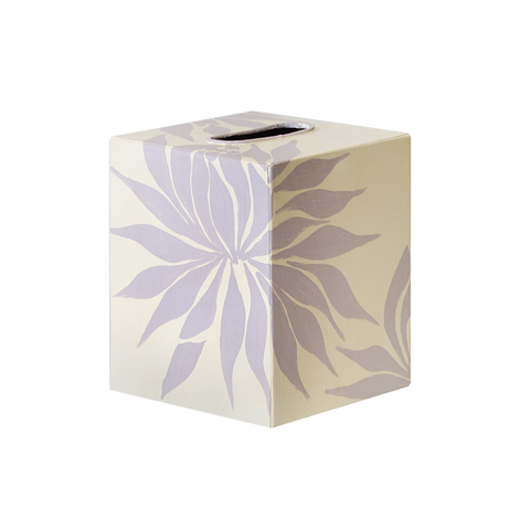 Worlds Away Kleenex Box Cream Floral - Matthew Izzo Home