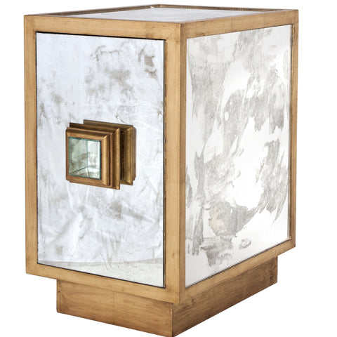 Worlds Away Savannah Gold Leaf Accent Table - Matthew Izzo Home