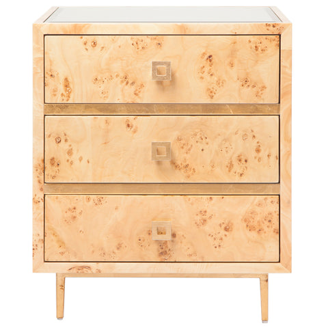 Worlds Away Hyde 3 Drawer Side Table - Matthew Izzo Home